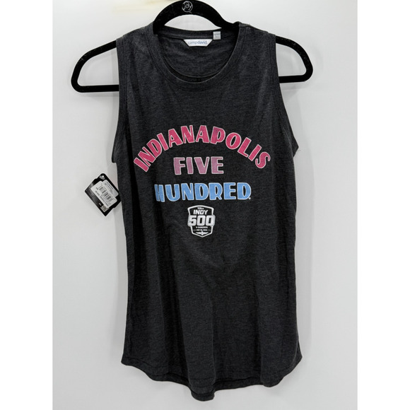 Indycar Tops - Indianapolis 500 Tank Top 108th Indy Car 2024 Women's Size M Grey Camp David